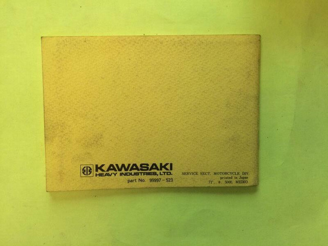 1972 Kawasaki G5 100 Riders Manual in Motorcycle Parts & Accessories in Saskatoon - Image 2