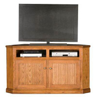 World Menagerie Didier Solid Wood Corner TV Stand for TVs up to 65"