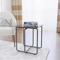 Wrought Studio Modern Tempered Glass Coffee Table
