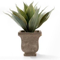 Primrue Realistic Faux Plant Artificial Gladiolus Tabletop Arrangement With Pot