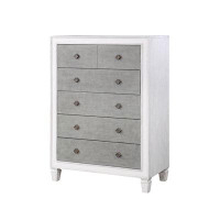 Canora Grey Ryston Chest In Rustic Gray & White Finish
