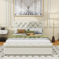 House of Hampton Full Size Upholstered Platform Bed With Four Drawers