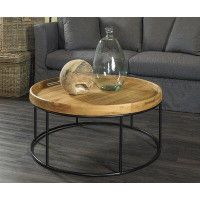 Foundry Select Davisson Solid Wood Drum Coffee Table