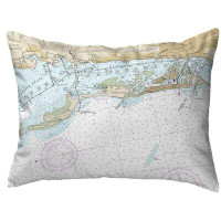 Highland Dunes Clearwater Harbour, Fl Nautical Map Noncorded Indoor/Outdoor Pillow 11X14