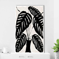 Bayou Breeze Black and White Potted Plant I by Daniela Santiago - Wrapped Canvas Painting