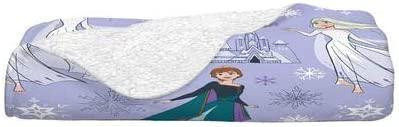 Disney Frozen Explore & Believe Sherpa Plush Throw Kids Blanket - Girls 60x90 Blanket Printed Princess Characters in Bedding - Image 2