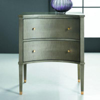 Modern History Home Concave Sycamore 2 Drawer Accent Chest
