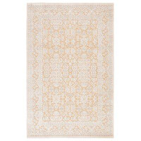 Gracie Oaks Rayiona Damask Machine Woven Acrylic Area Rug in Pink/White