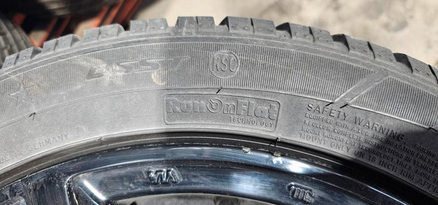 195/55/16 4 pneus hiver dunlop RUNFLAT sur mag 5x112 in Tires & Rims in Greater Montréal - Image 2