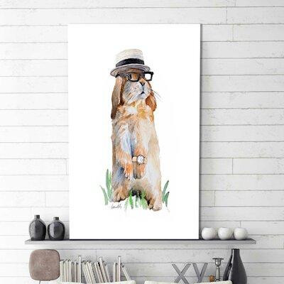 Made in Canada - Ebern Designs 'Modern Bunny II' Watercolor Painting Print in Arts & Collectibles