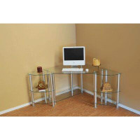 RTA Home And Office Corner Computer Desk with Dual  Modular Extenstion