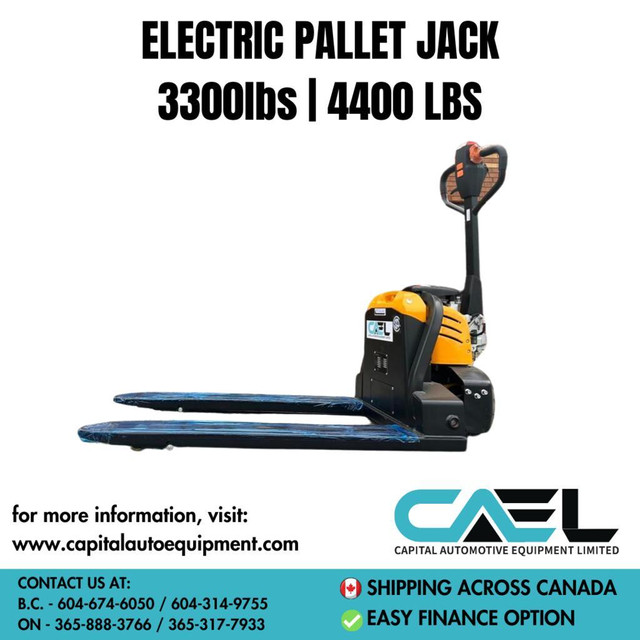 Wholesale Bargain: New Electric Pallet Jacks – Lift up to 3300 lbs / 4400 lbs. Dont Miss Out! dans Outils électriques
