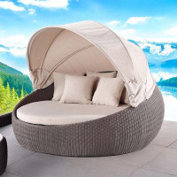 Hokku Designs Outdoor bed beach patio large round bed