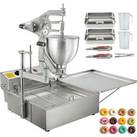 Commercial Automatic Donut Fryer Ball Doughnuts Maker Machine with 3 Mold NEW - FREE SHIPPING