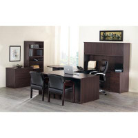 Lorell Lorell Prominence 2.0 Espresso Laminate Box/Box/File Right-Pedestal Desk - 3-Drawer