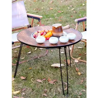 17 Stories Foldable Camping Table,multifunctional Folding Around Stove For Outdoor Picnic, Camping, Barbeque, Party, Bac