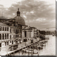 Made in Canada - Picture Perfect International 'Italy in Sepia 2' Photographic Print on Wrapped Canvas