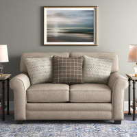 Three Posts Annora 62" Rolled Arm Loveseat with Reversible Cushions