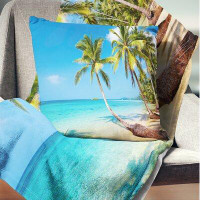 Made in Canada - East Urban Home Photography Tropical Beach Pillow