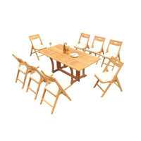 Rosecliff Heights Emmetsburg Rectangular 8 - Person 105'' Long Dining Set with Cushions