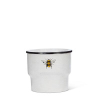 August Grove Black Rim With Bumblebee Planter