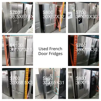 Fast Same Day or Next Day Delivery or Immediate Pickup Energy-Efficient French Door Refrigerators! -...