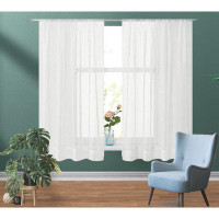 Eider & Ivory™ Curtains For Bedroom Curtain Sheers  For Living Room Faux Linen Look Window Treatment Set Grommet Curtain