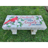 The Twillery Co. Algona LED Cardinals Outdoor Statuary Memorial Bench