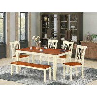August Grove Laforce 6 - Person Extendable Solid Wood Rubberwood Dining Set