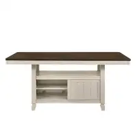 Canora Grey Sengsone Counter Height 78" Solid Wood Dining Table