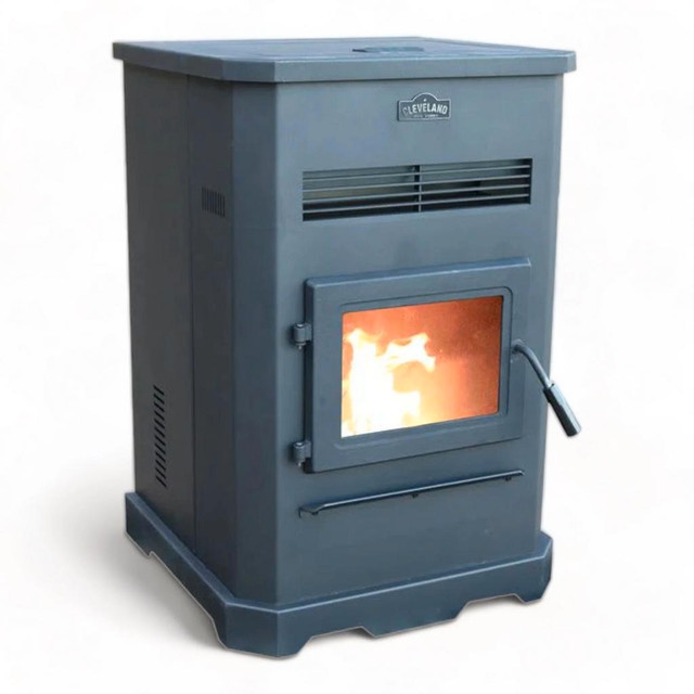 CLEVELAND IRON WORKS PS130W-CIW LARGE PELLET STOVE - 130 LBS HOPPER + SUBSIDIZED SHIPPING + 1 YEAR WARRANTY in Fireplace & Firewood