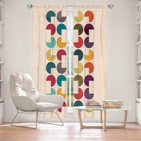 East Urban Home Lined Window Curtains 2-Panel Set For Window Size From East Urban Home By Kim Hubball - Geo Circles