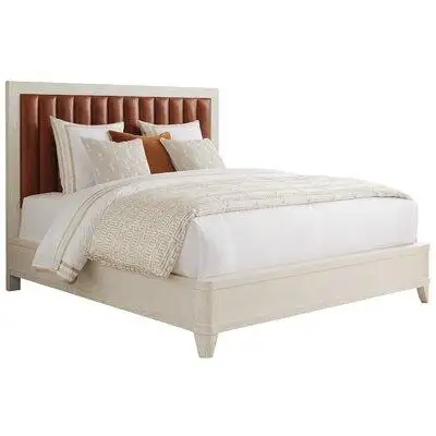 Barclay Butera Carmel Solid Wood and Upholstered Low Profile Standard Bed