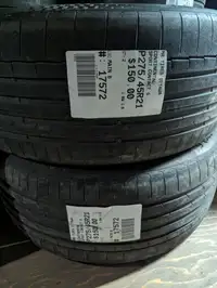P275/45R21  275/45/21  CONTINENTAL SPORT CONTACT  6  ( all season summer tires ) TAG # 17572