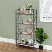 17 Stories 47'' H x 22'' W Stainless Steel Etagere Bookcase