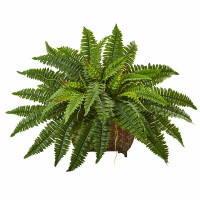 Charlton Home 16.25" Artificial Fern Plant in Planter