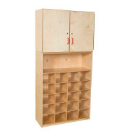 Wood Designs Armoire de salle de classe à 20 compartiments avec portes vertical storage