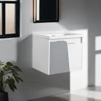 Hokku Designs Wiete 24.09'' Single Bathroom Vanity with Ceramic Top