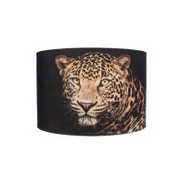 Everly Quinn Leopard Pattern Velvet Lamp Shade 38X38x25cm