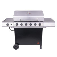 Charbroil Charbroil Performance Series 6-Burner Propane Gas Grill/Griddle Combo with Side Burner, Black