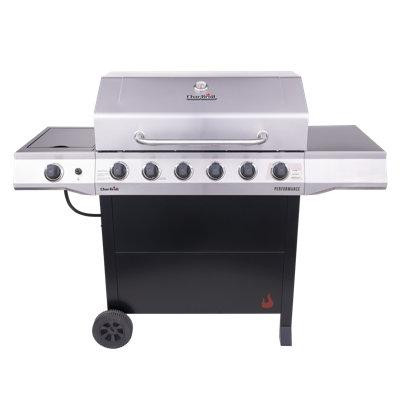 Charbroil Char-Broil Performance Series Free Standing 6-Burner Gas Grill/Griddle Combo with Side Burner, Black in Other