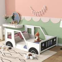 Zoomie Kids Classic Car-Shaped Platform Bed With Wheels