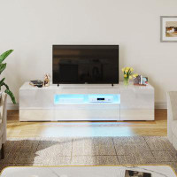 Wrought Studio Engelbart LED TV Stand with 2 Cabinets and Media Storage for TVs up to 75" For Living Room
