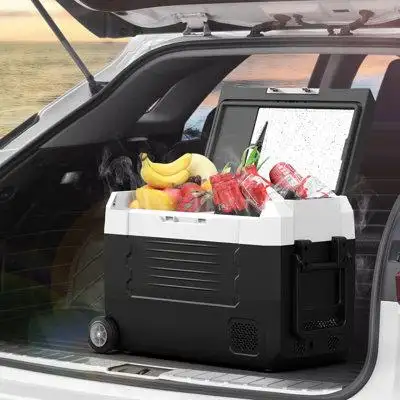Lubluelu 12 Volt 42 Qt. Portable Car Refrigerator, Car Freezer For Outdoor, Camping, Travel, RV, APP Control