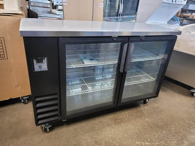 Commercial 60 Wide Double Glass Door Back Bar Cooler in Other Business & Industrial
