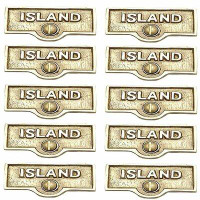 The Renovators Supply Inc. Switch Tags Island Name Signs 1-Gang Rocker Wall Plate