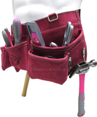 Look good while working! Pink Leather Tool Belts