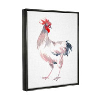 Stupell Industries Stupell Industries® White Rooster Portrait Framed Giclee Art Design By Claudia Bianchi