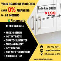NEW KITCHEN AS LOW $199 MONTHLY 0 DOWN