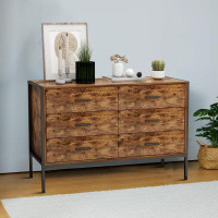 17 Stories Vintage Fashionable Wooden Horizontal Storage Chest With Drawers And Centre Support Leg, For Indoor Use